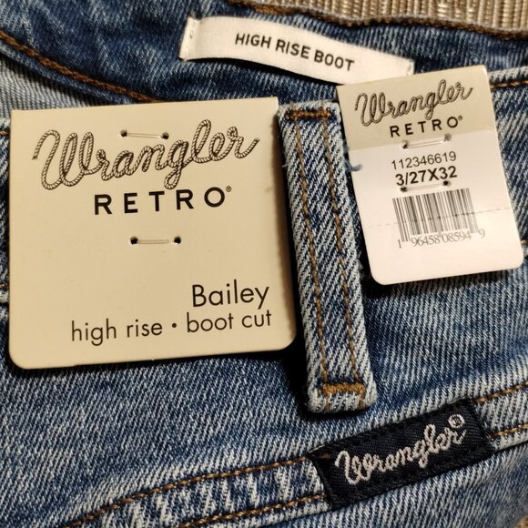 Wrangler Retro Bailey High Rise Boot Cut Jeans Size 3 / 27/32 NWT - Picture 8 of 13